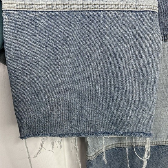 Miou Muse Jeans Womens M Medium 29 Tommi Two Tone Straight Wide Leg Denim Pants - Picture 6 of 6